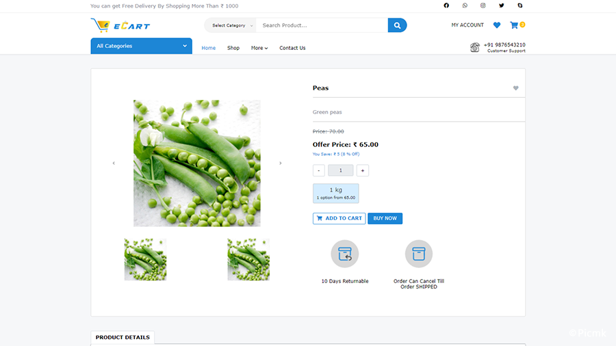 eCart Web版 v2.1.0 - 完整版PHP電子商務網站/網店源碼,適用於雜貨店,食品配送,水果店和蔬菜店等插圖5